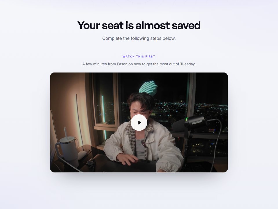 Thank-you page preview
